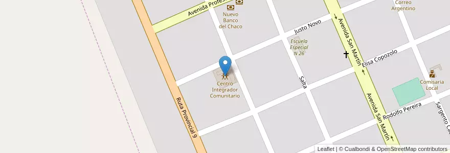 Mapa de ubicacion de Centro Integrador Comunitario en Argentinien, Chaco, Departamento Sargento Cabral, Municipio De Colonia Elisa, Colonia Elisa.