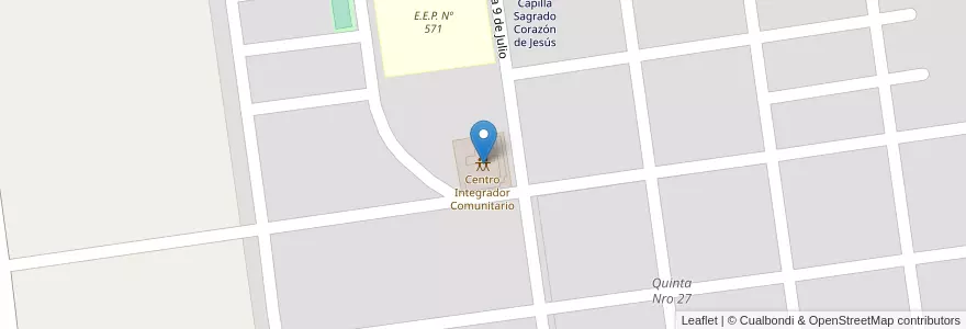 Mapa de ubicacion de Centro Integrador Comunitario en آرژانتین, Chaco, Departamento Maipú, Municipio De Tres Isletas, Tres Isletas.