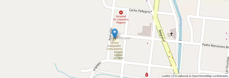 Mapa de ubicacion de Centro Integrador Comunitario en アルゼンチン, サルタ州, Los Andes, Municipio De San Antonio De Los Cobres.