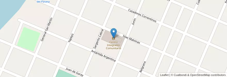 Mapa de ubicacion de Centro Integrador Comunitario en آرژانتین, Corrientes, Departamento Lavalle, Municipio De Lavalle.
