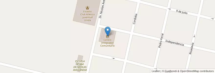 Mapa de ubicacion de Centro Integrador Comunitario en Arjantin, Corrientes, Departamento Sauce, Municipio De Sauce.