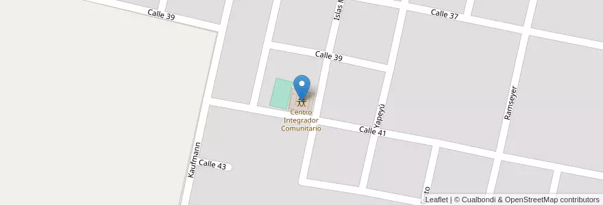 Mapa de ubicacion de Centro Integrador Comunitario en 아르헨티나, Santa Fe, Departamento San Javier, Municipio De Romang.
