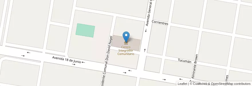 Mapa de ubicacion de Centro Integrador Comunitario en 阿根廷, Santa Fe, Departamento General Obligado, Municipio De Malabrigo.