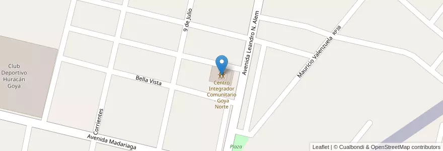 Mapa de ubicacion de Centro Integrador Comunitario - Goya Norte en アルゼンチン, コリエンテス州, Departamento Goya, Municipio De Goya.