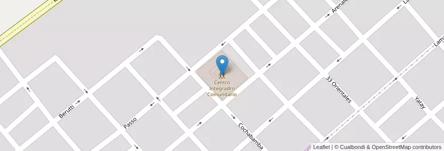Mapa de ubicacion de Centro Integradro Comunitario en 阿根廷, 恩特雷里奥斯省, Departamento Victoria, Distrito Corrales, Victoria, Victoria.