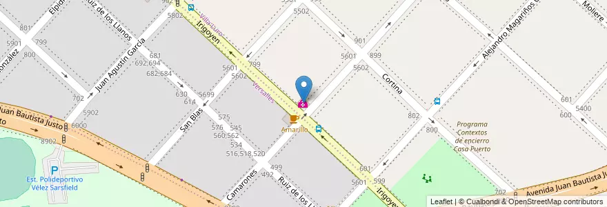 Mapa de ubicacion de Centro Integral Cadaqués, Villa Luro en アルゼンチン, Ciudad Autónoma De Buenos Aires, ブエノスアイレス, Comuna 10.