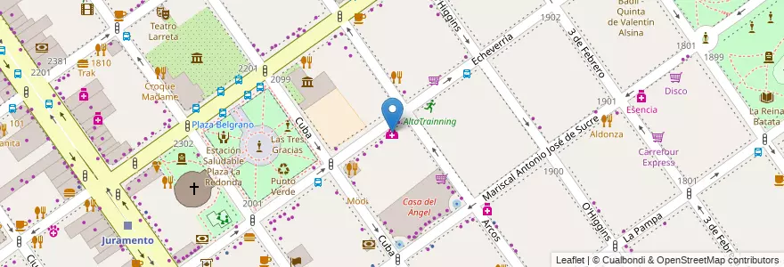 Mapa de ubicacion de Centro Integral de Cirugía Plástica, Belgrano en Argentinien, Ciudad Autónoma De Buenos Aires, Buenos Aires, Comuna 13.