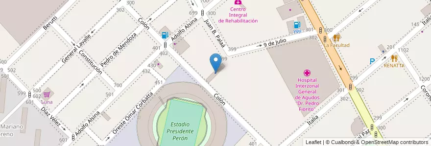Mapa de ubicacion de Centro Integral de los Derechos de los Niños, Niñas y Adolescentes en آرژانتین, استان بوئنوس آیرس, Partido De Avellaneda, Avellaneda.