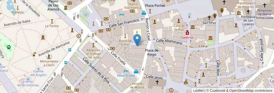 Mapa de ubicacion de Centro Internacional de Postgrado en スペイン, アストゥリアス州, アストゥリアス州, Oviedo.