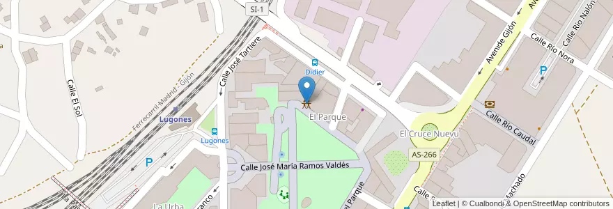 Mapa de ubicacion de Centro Kairos en Espagne, Asturies, Asturies, Siero.
