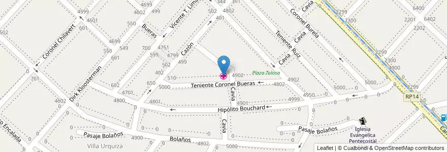 Mapa de ubicacion de centro local en Argentine, Province De Buenos Aires, Partido De Lanús, Monte Chingolo.