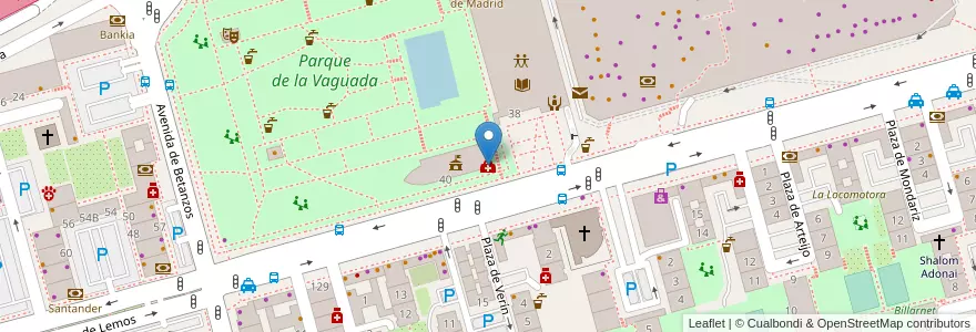 Mapa de ubicacion de Centro Madrid Salud Fuencarral en 스페인, Comunidad De Madrid, Comunidad De Madrid, Área Metropolitana De Madrid Y Corredor Del Henares, 마드리드.