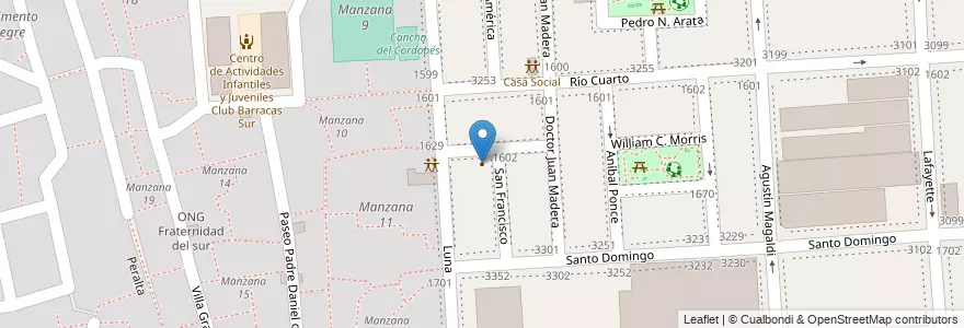 Mapa de ubicacion de Centro Materno Infantil (CEMAI), Barracas en Argentinië, Ciudad Autónoma De Buenos Aires, Comuna 4, Buenos Aires.