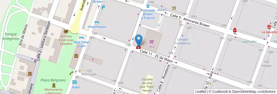 Mapa de ubicacion de Centro Médico 25 de Mayo en Argentina, Buenos Aires, Partido De Luján.