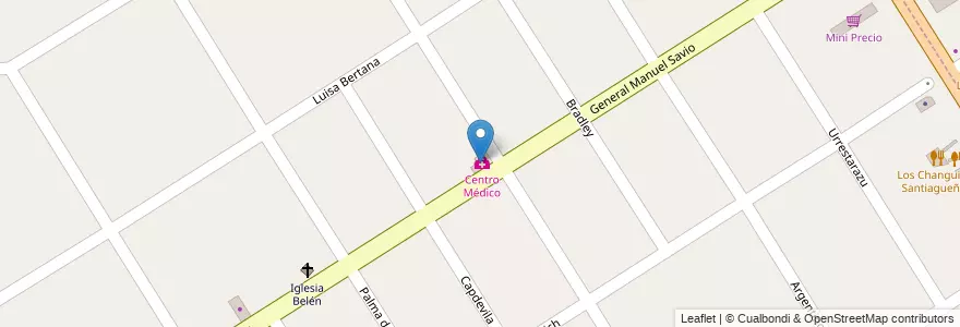 Mapa de ubicacion de Centro Médico en アルゼンチン, ブエノスアイレス州, Partido De Quilmes.