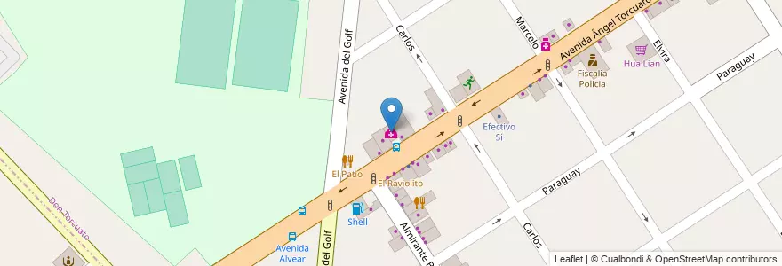 Mapa de ubicacion de Centro Medico en Argentinië, Buenos Aires, Don Torcuato.