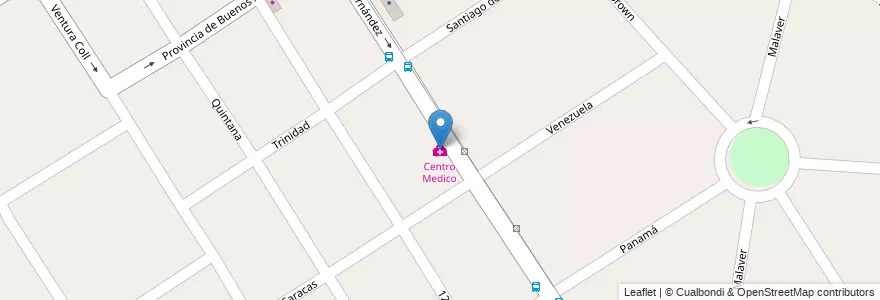 Mapa de ubicacion de Centro Medico en アルゼンチン, ブエノスアイレス州, Partido De Malvinas Argentinas, Tortuguitas.