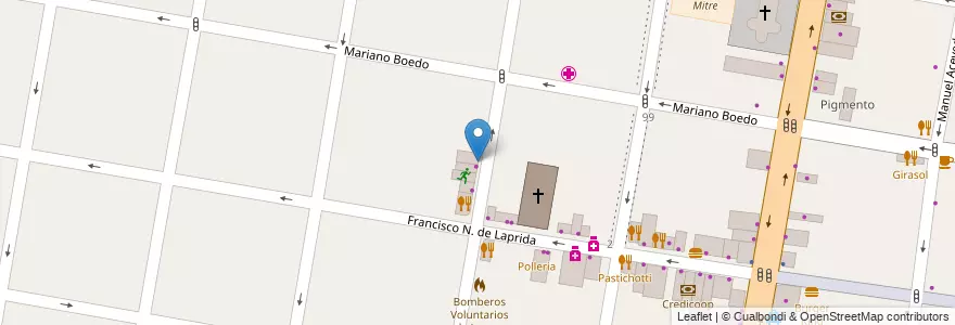 Mapa de ubicacion de Centro Medico Azara en 阿根廷, 布宜诺斯艾利斯省, Partido De Lomas De Zamora, Lomas De Zamora.