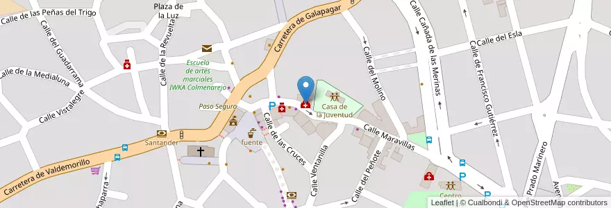 Mapa de ubicacion de Centro médico Colmenarejo en Испания, Мадрид, Мадрид, Cuenca Del Guadarrama, Colmenarejo.