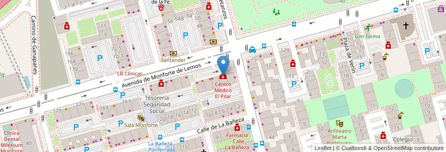 Mapa de ubicacion de Centro Médico El Pilar en Spanien, Autonome Gemeinschaft Madrid, Autonome Gemeinschaft Madrid, Área Metropolitana De Madrid Y Corredor Del Henares, Madrid.