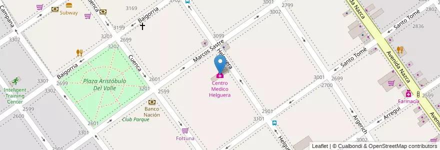 Mapa de ubicacion de Centro Medico Helguera, Villa del Parque en Argentinien, Ciudad Autónoma De Buenos Aires, Buenos Aires, Comuna 11.