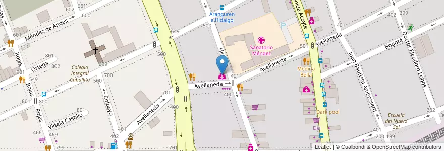 Mapa de ubicacion de Centro Medico Hidalgo, Caballito en الأرجنتين, Ciudad Autónoma De Buenos Aires, Buenos Aires, Comuna 6.