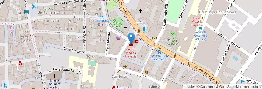 Mapa de ubicacion de Centro Médico Hiniesta en اسپانیا, Andalucía, Sevilla, Sevilla.