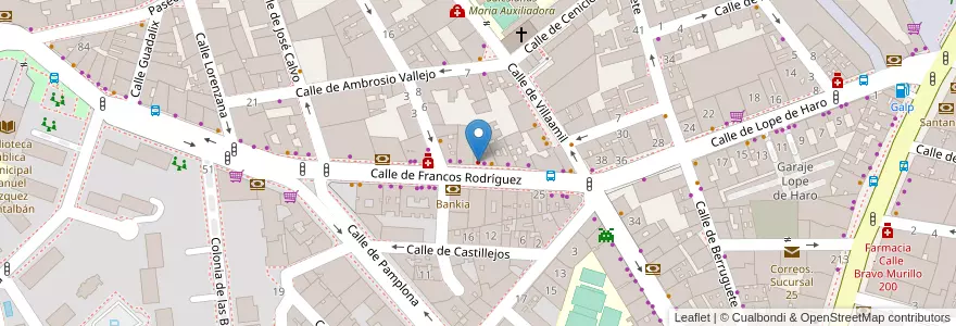 Mapa de ubicacion de Centro médico Instituto Dental en スペイン, マドリード州, Comunidad De Madrid, Área Metropolitana De Madrid Y Corredor Del Henares, Madrid.
