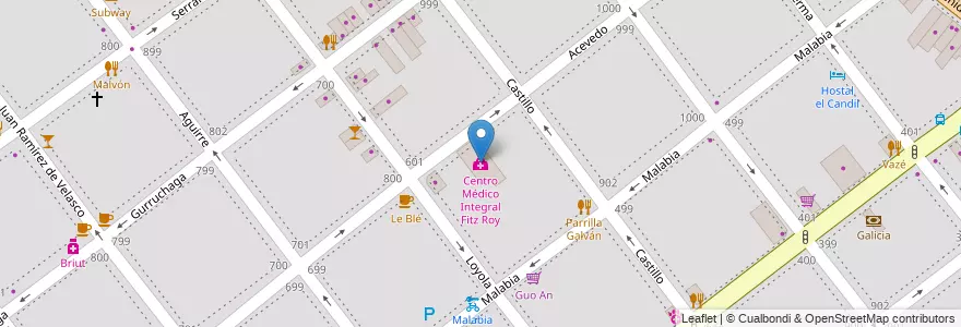 Mapa de ubicacion de Centro Médico Integral Fitz Roy, Villa Crespo en الأرجنتين, Ciudad Autónoma De Buenos Aires, Buenos Aires, Comuna 15.