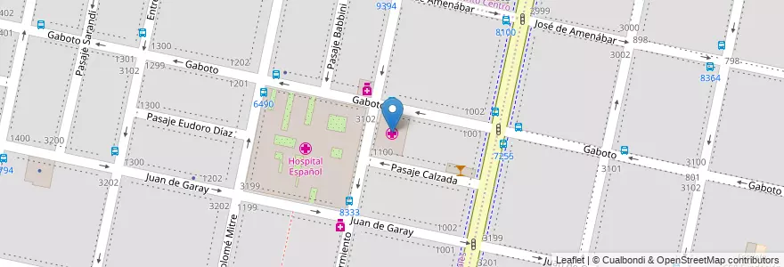 Mapa de ubicacion de Centro Médico IPAM en アルゼンチン, サンタフェ州, Departamento Rosario, Municipio De Rosario, ロサリオ.