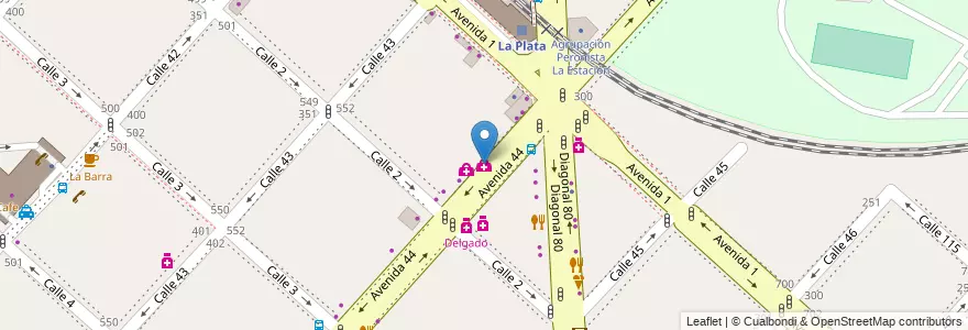 Mapa de ubicacion de Centro Médico La Plata, Casco Urbano en الأرجنتين, بوينس آيرس, Partido De La Plata, لابلاتا.