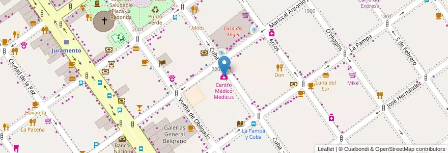 Mapa de ubicacion de Centro Médico Medicus, Belgrano en آرژانتین, Ciudad Autónoma De Buenos Aires, Buenos Aires, Comuna 13.