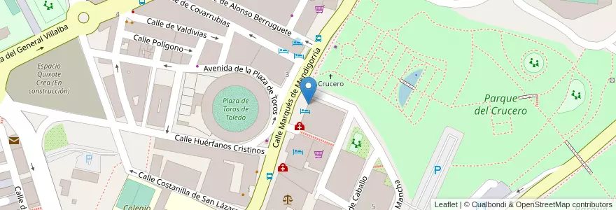 Mapa de ubicacion de Centro Médico Mendigorría en Испания, Кастилия-Ла-Манча, Толедо, Толедо, Толедо.
