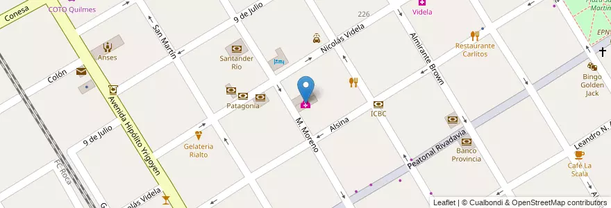 Mapa de ubicacion de Centro Médico Monserrat en Arjantin, Buenos Aires, Partido De Quilmes, Quilmes.