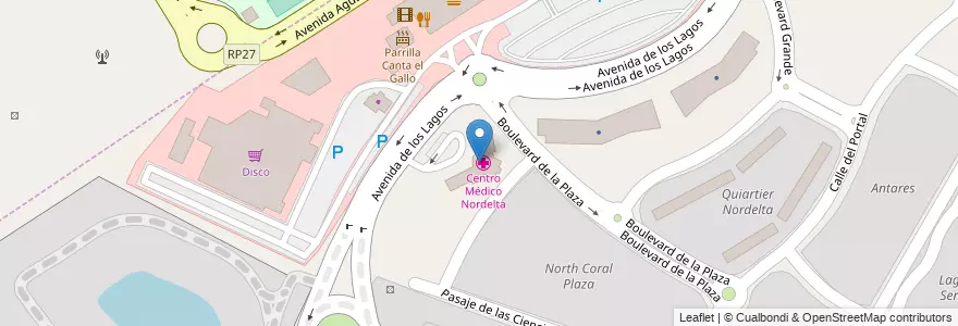 Mapa de ubicacion de Centro Médico Nordelta en Argentina, Buenos Aires, Partido De Tigre, Nordelta.