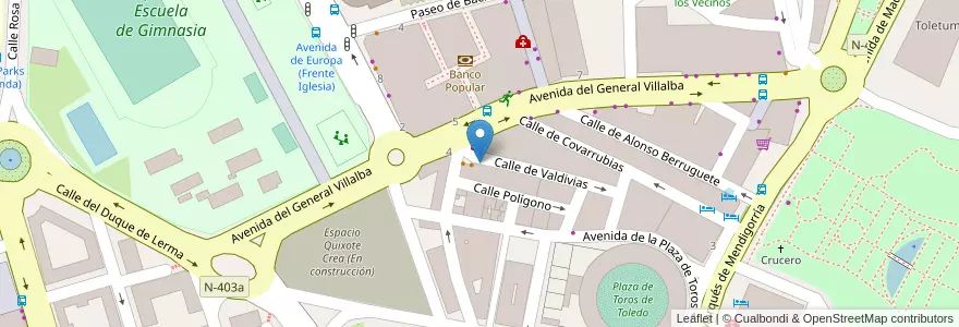 Mapa de ubicacion de Centro Médico Nuestra Señora de Lourdes en 스페인, Castilla-La Mancha, 톨레도, 톨레도, 톨레도.
