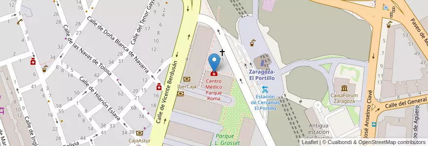 marco Palmadita Solicitante Cómo llegar a Centro Médico Parque Roma en España, Aragón, Zaragoza,  Zaragoza, Zaragoza - Cualbondi