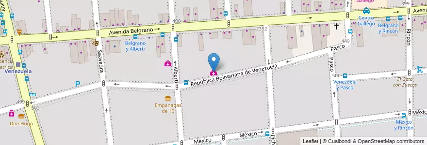 Mapa de ubicacion de Centro Médico Sanidad, Balvanera en アルゼンチン, Ciudad Autónoma De Buenos Aires, Comuna 3, ブエノスアイレス.