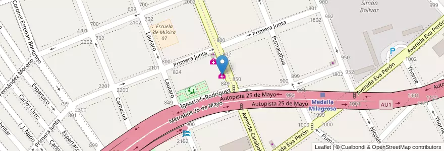 Mapa de ubicacion de Centro Médico Stamboulian, Flores en Argentina, Ciudad Autónoma De Buenos Aires, Comuna 7, Buenos Aires.