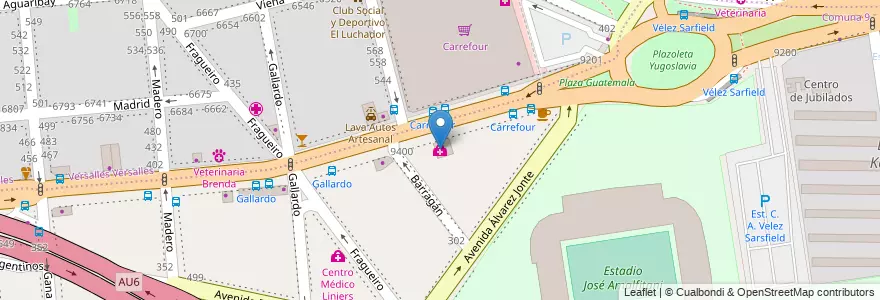 Mapa de ubicacion de Centro Médico Versailles S.A., Versalles en Argentinië, Ciudad Autónoma De Buenos Aires, Buenos Aires, Comuna 10.