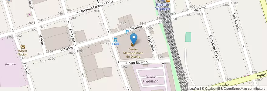 Mapa de ubicacion de Centro Metropolitano de Diseño, Barracas en Arjantin, Ciudad Autónoma De Buenos Aires, Partido De Avellaneda, Comuna 4, Buenos Aires.