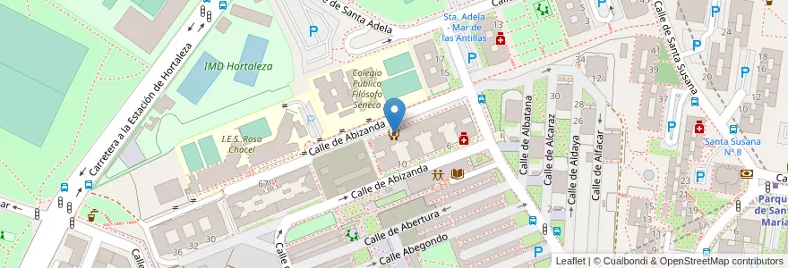 Mapa de ubicacion de Centro Municipal de Mayores El Henar en 스페인, Comunidad De Madrid, Comunidad De Madrid, Área Metropolitana De Madrid Y Corredor Del Henares, 마드리드.
