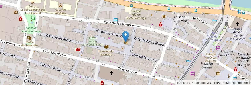 Mapa de ubicacion de Centro Musical Artístico Las Armas en Spain, Aragon, Zaragoza, Zaragoza, Zaragoza.
