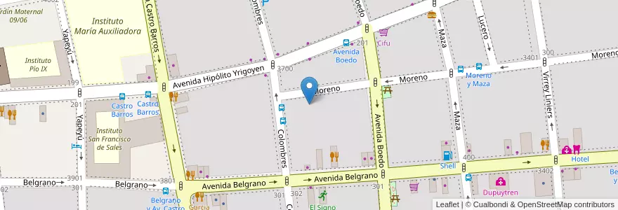 Mapa de ubicacion de Centro Navarro, Almagro en Аргентина, Буэнос-Айрес, Comuna 5, Буэнос-Айрес.
