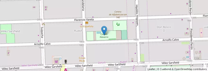 Mapa de ubicacion de Centro Navarro en Arjantin, Santa Fe, Departamento Rosario, Municipio De Funes, Funes.