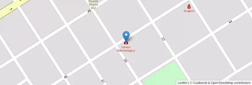 Mapa de ubicacion de Centro Odontológico en الأرجنتين, سانتا في, Departamento General López, Municipio De Villa Cañás, Villa Cañás.