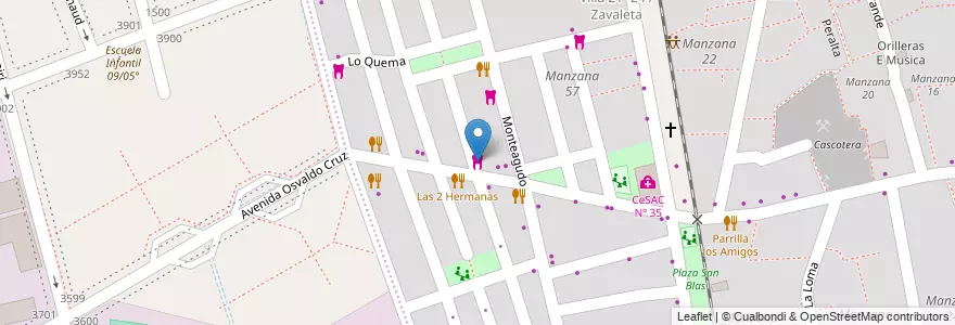 Mapa de ubicacion de Centro Odontológico, Barracas en 아르헨티나, Ciudad Autónoma De Buenos Aires, Comuna 4, 부에노스아이레스.