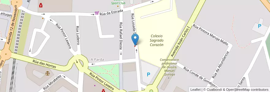 Mapa de ubicacion de Centro Odontológico Dra. Gómez Villanueva en Испания, Галисия, Понтеведра, Pontevedra, Понтеведра.