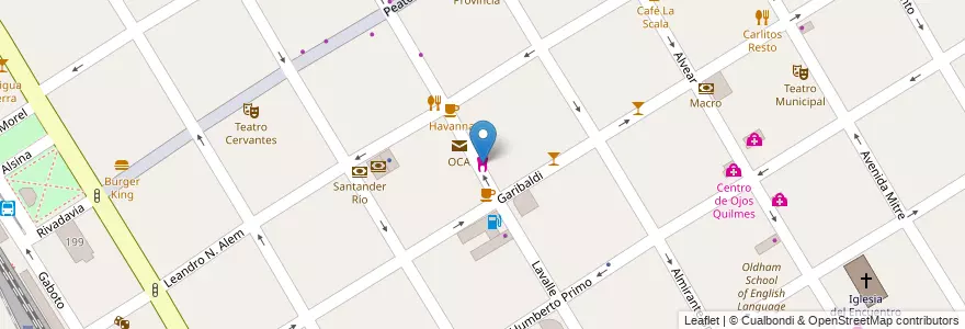 Mapa de ubicacion de Centro odontologico Odus en Argentinië, Buenos Aires, Partido De Quilmes, Quilmes.