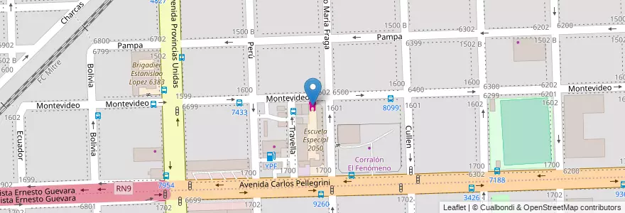 Mapa de ubicacion de Centro Odontológico para Niños en الأرجنتين, سانتا في, Departamento Rosario, Municipio De Rosario, روساريو.